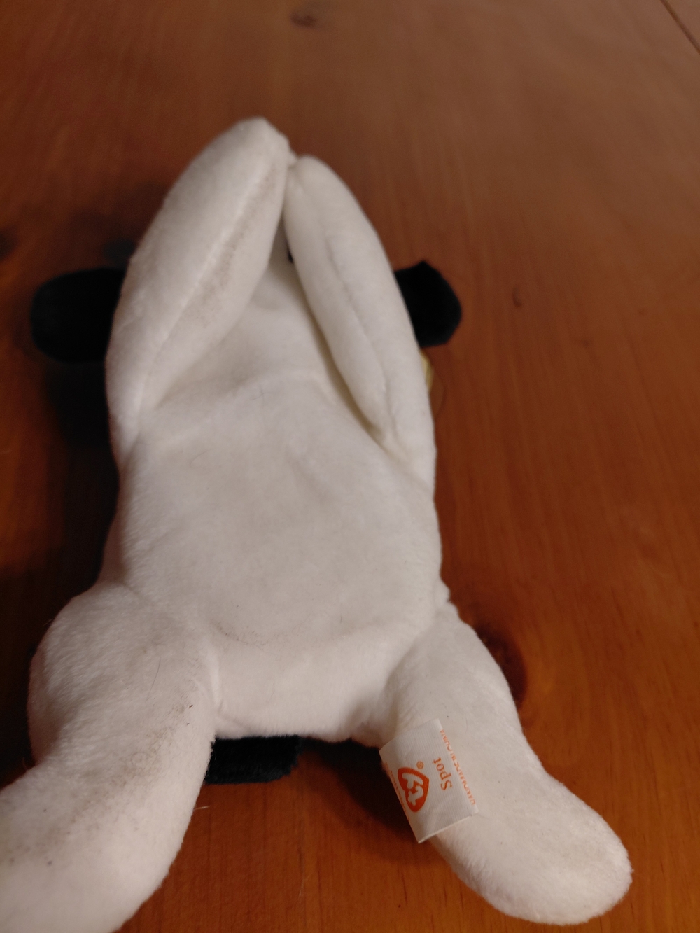 Black and White Plush Puppy Stuffed Animal - Picture 2 of 2